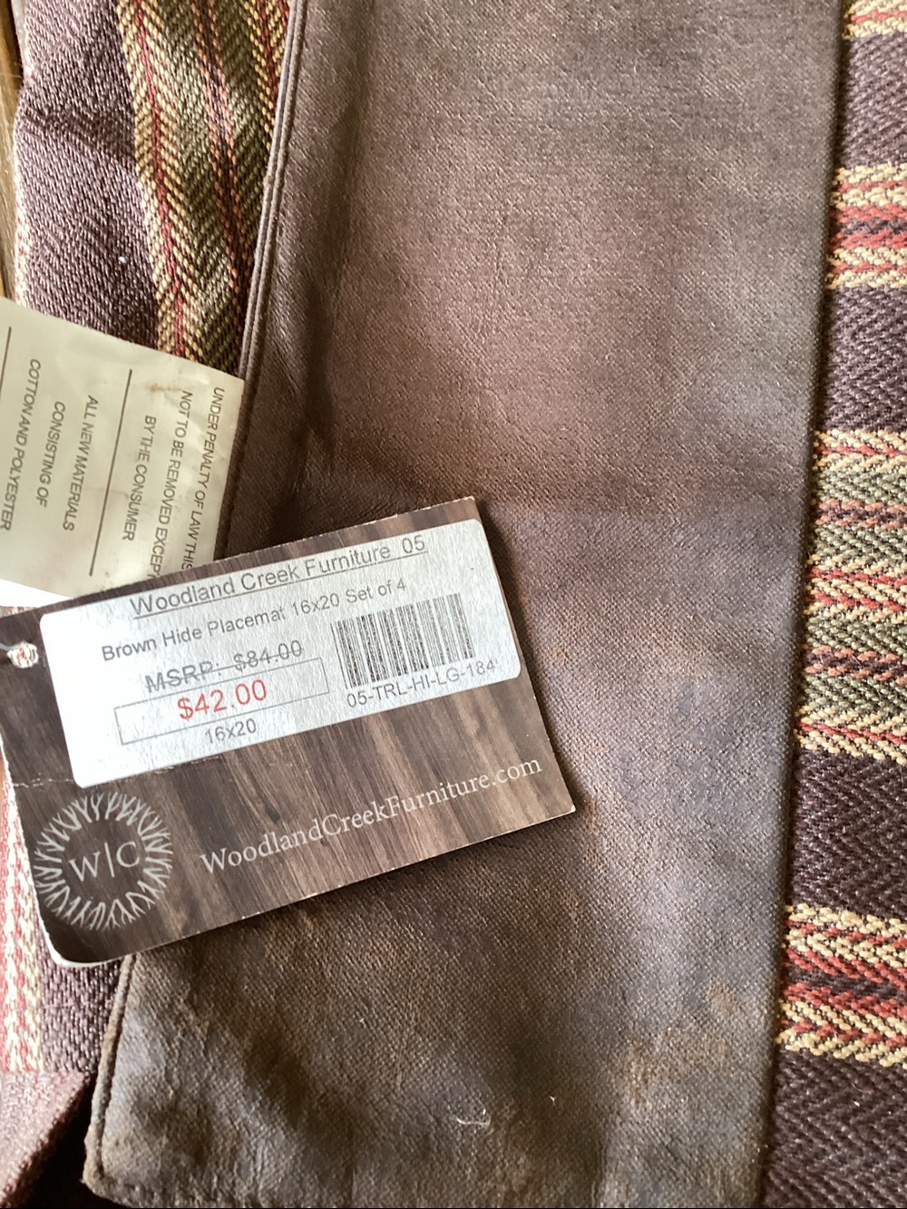 BNWT Brown Stripe Queen Bedskirt & Matching Piece - Picture 4 of 7